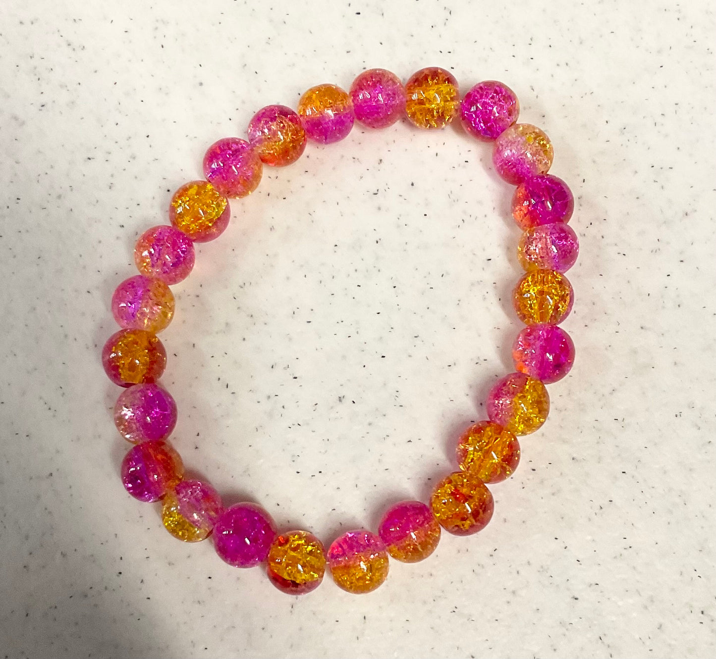 Summer sunset glass beaded bracelet