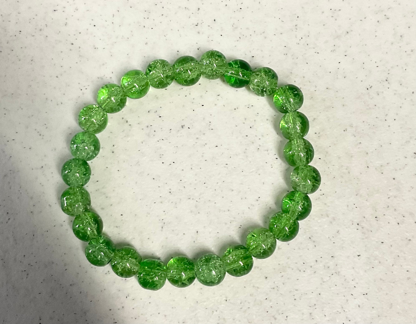 Summer green glass beaded bracelet