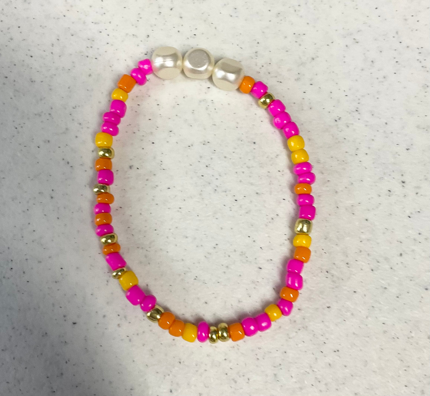 Summer vibes seed bead bracelet set