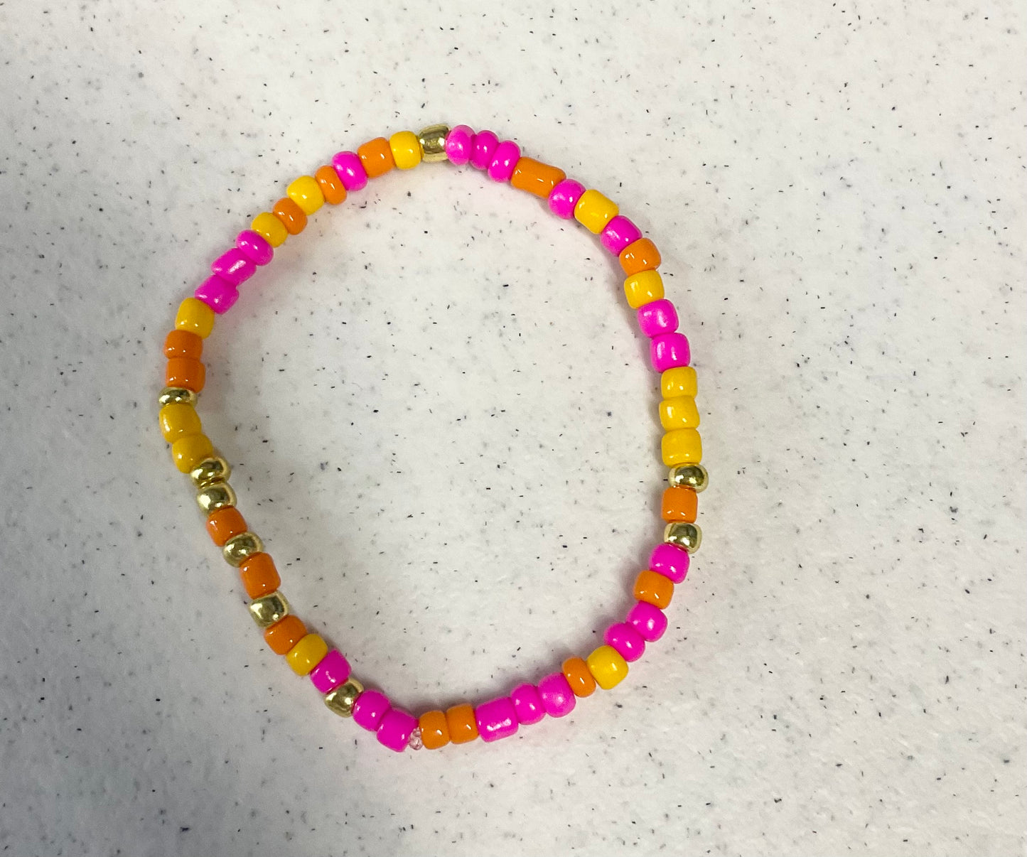 Summer vibes seed bead bracelet set