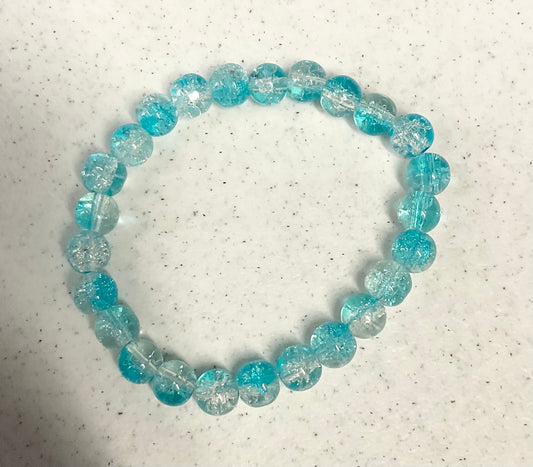 Crystal ocean glass beaded bracelet