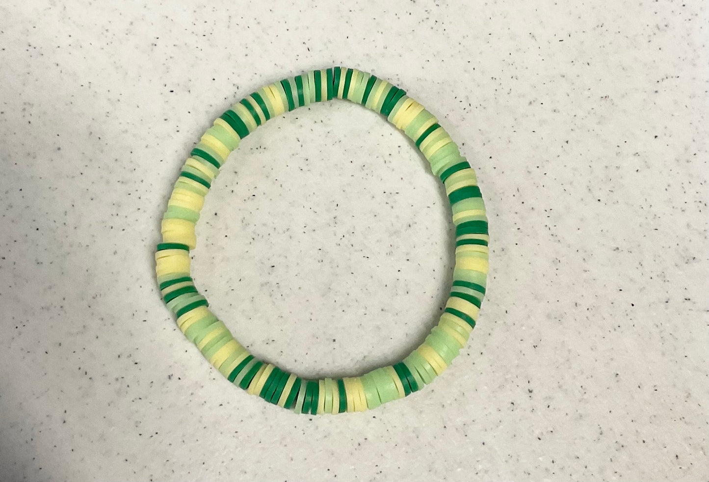 Lemon lime fizz clay beaded bracelet