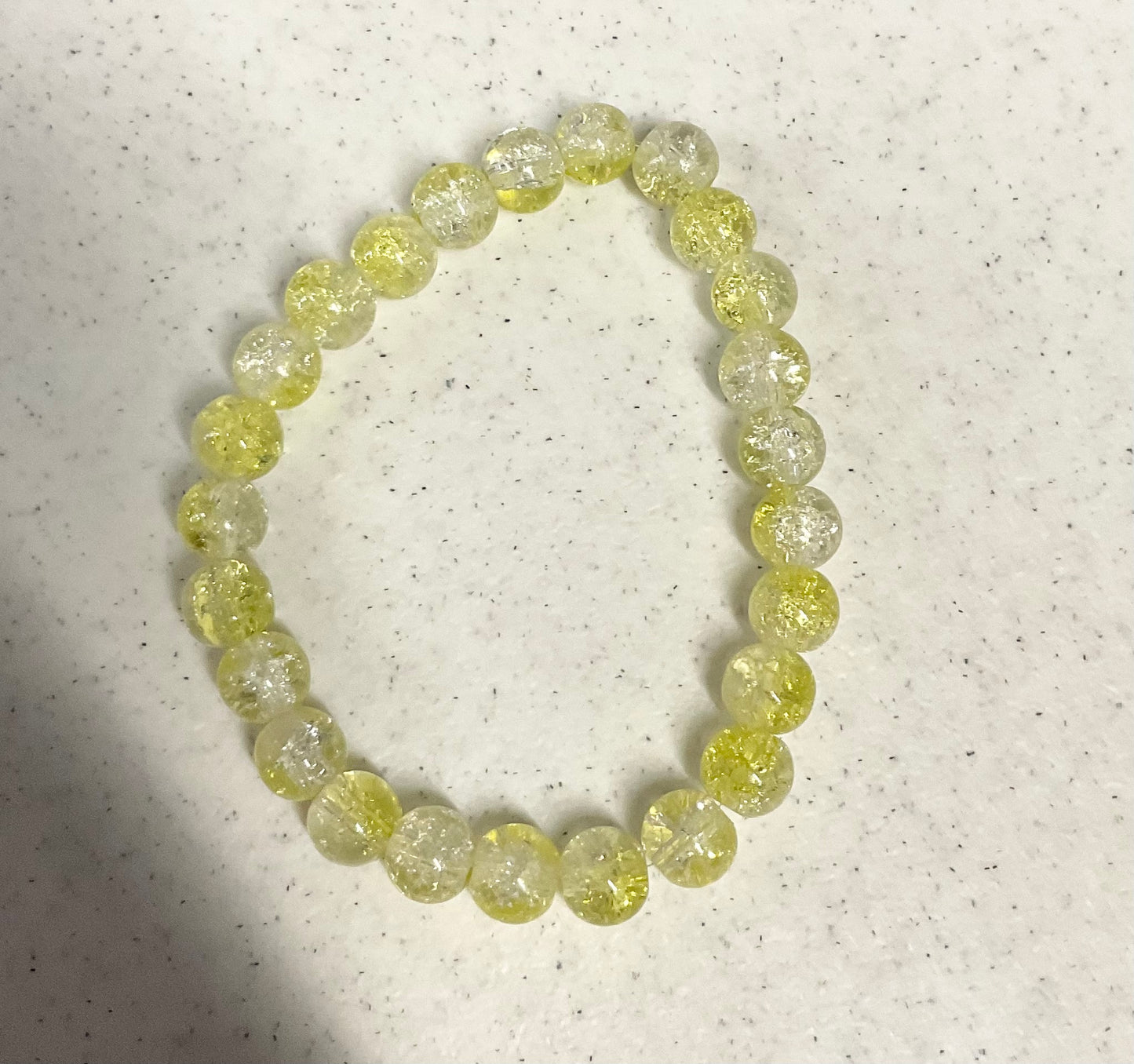 Lemonade glass beaded bracelet