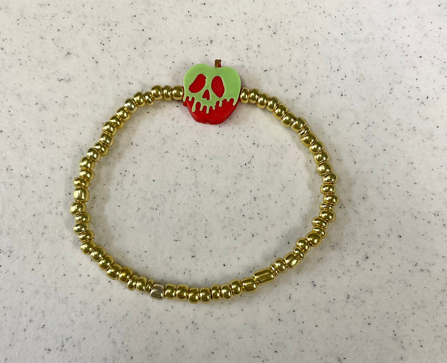 Magical spooky apple gold bracelet