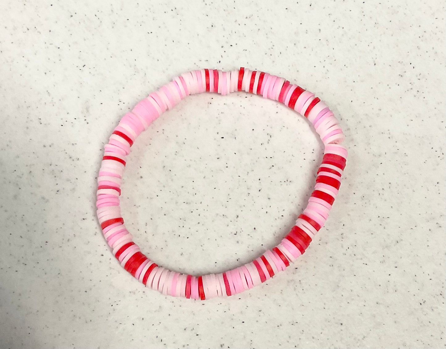 Strawberry ice cream clay beaded bracelet